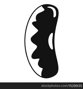 Legume kidney bean icon. Simple illustration of legume kidney bean vector icon for web design isolated on white background. Legume kidney bean icon, simple style