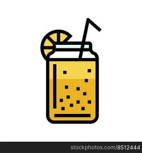 lemon beverage drink color icon vector. lemon beverage drink sign. isolated symbol illustration. lemon beverage drink color icon vector illustration