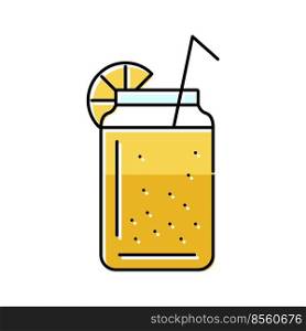 lemon beverage drink color icon vector. lemon beverage drink sign. isolated symbol illustration. lemon beverage drink color icon vector illustration