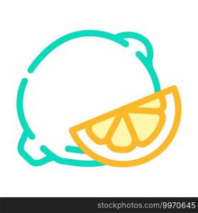lemon citrus color icon vector. lemon citrus sign. isolated symbol illustration. lemon citrus color icon vector illustration flat