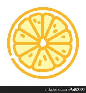 lemon cut color icon vector. lemon cut sign. isolated symbol illustration. lemon cut color icon vector illustration