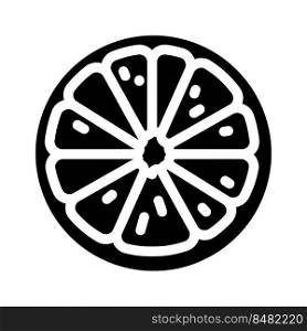 lemon cut glyph icon vector. lemon cut sign. isolated symbol illustration. lemon cut glyph icon vector illustration