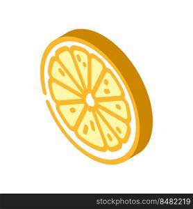 lemon cut isometric icon vector. lemon cut sign. isolated symbol illustration. lemon cut isometric icon vector illustration