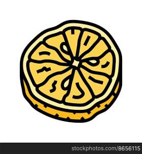 lemon dried fruit color icon vector. lemon dried fruit sign. isolated symbol illustration. lemon dried fruit color icon vector illustration