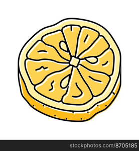 lemon dried fruit color icon vector. lemon dried fruit sign. isolated symbol illustration. lemon dried fruit color icon vector illustration