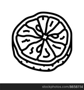 lemon dried fruit line icon vector. lemon dried fruit sign. isolated contour symbol black illustration. lemon dried fruit line icon vector illustration