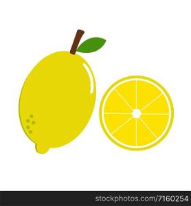 lemon fruit logo vector