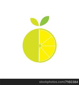 lemon fruit logo vector