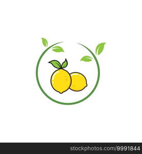 lemon  fruit  vector  illustration concept  design template