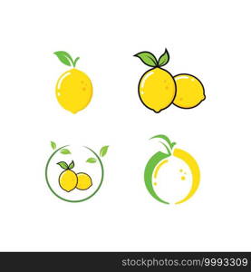 lemon  fruit  vector  illustration concept  design template