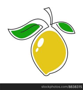 Lemon icon logo design illustration