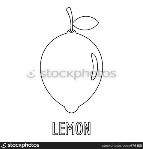 Lemon icon. Outline illustration of lemon vector icon for web. Lemon icon, outline style.