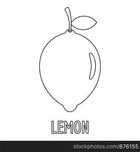 Lemon icon. Outline illustration of lemon vector icon for web. Lemon icon, outline style.