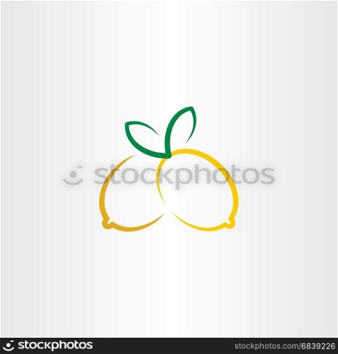 lemon icon symbol design logo