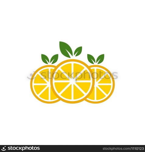 lemon icon vector logo template in trendy flat design