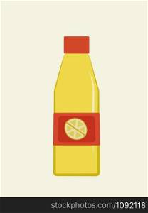 Lemon juice, illustration, vector on white background.