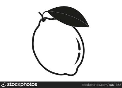 Lemon logo. lsolated lemon on white background
