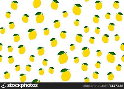 Lemon seamless pattern vector illustration.