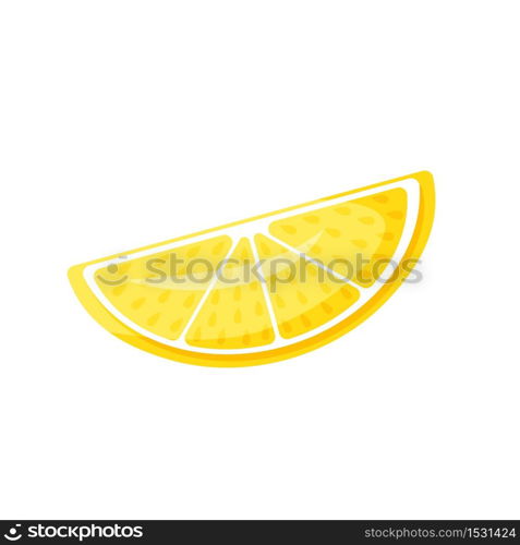 Lemon slice cartoon vector illustration. Fresh tropical sour juicy fruit flat color object. Product rich of vitamin C. Healthy foodstuff. Culinary ingredient isolated on white background . ZIP file contains: EPS, JPG. If you are interested in custom design or want to make some adjustments to purchase the product, don&rsquo;t hesitate to contact us! bsd@bsdartfactory.com. Lemon slice cartoon illustration