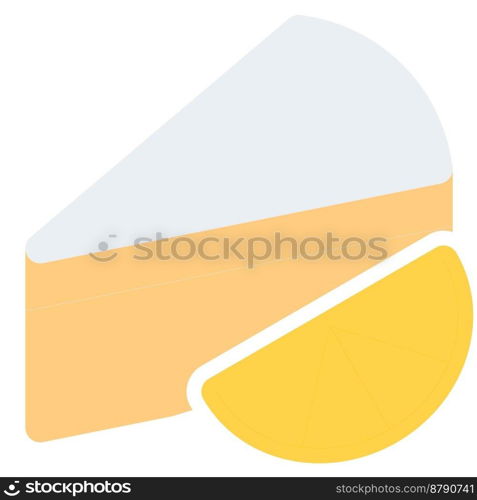 Lemon slice dessert light icon set