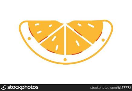Lemon slice with doodle style. Yelllow citrus fruit in sketch style. Lemon slice with doodle style. Yelllow citrus fruit in sketch