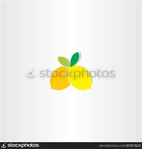 lemon vector icon design symbol fruit