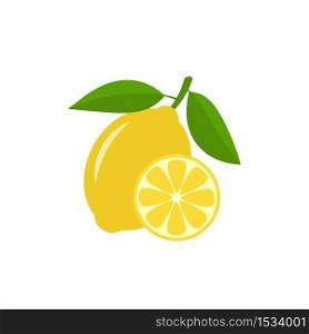 Lemon vector icon illustration isolated on white background