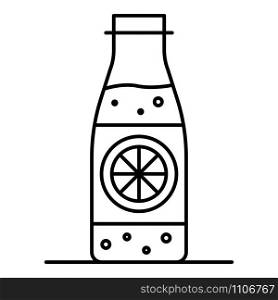 Lemonade bottle icon. Outline lemonade bottle vector icon for web design isolated on white background. Lemonade bottle icon, outline style
