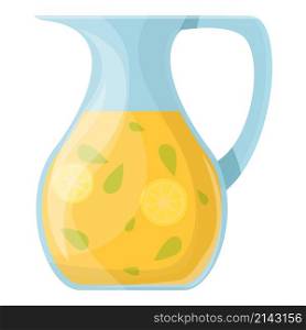 Lemonade jug icon cartoon vector. Juice pitcher. Lemon glass. Lemonade jug icon cartoon vector. Juice pitcher