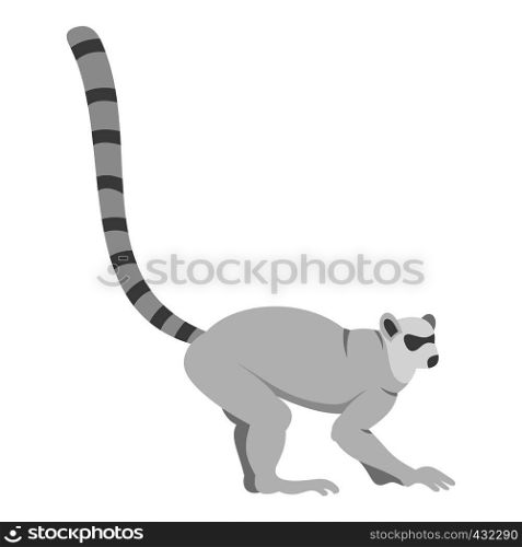 Lemur icon flat isolated on white background vector illustration. Lemur icon isolated