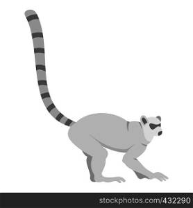 Lemur icon flat isolated on white background vector illustration. Lemur icon isolated