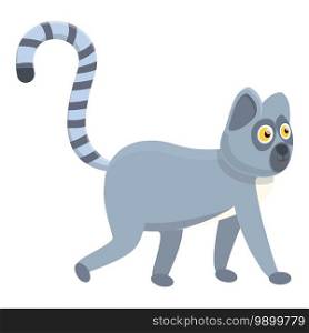 Lemur madagascar icon. Cartoon of lemur madagascar vector icon for web design isolated on white background. Lemur madagascar icon, cartoon style