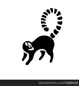 lemur silhouette logo vector, creative lemurs negative space logo vector