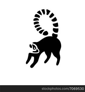 lemur silhouette logo vector, creative lemurs negative space logo vector,