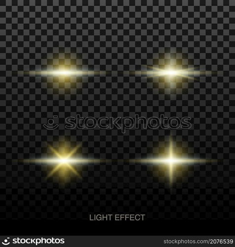 Lens flares and lighting effects, vector illustration