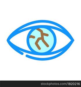 lens injury ophthalmology color icon vector. lens injury ophthalmology sign. isolated symbol illustration. lens injury ophthalmology color icon vector illustration