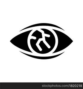 lens injury ophthalmology glyph icon vector. lens injury ophthalmology sign. isolated contour symbol black illustration. lens injury ophthalmology glyph icon vector illustration