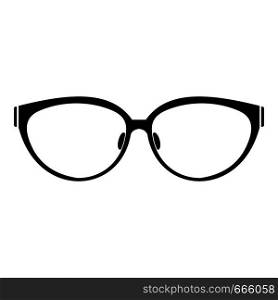 Lens of eyeglasses icon. Simple illustration of lens of eyeglasses vector icon for web. Lens of eyeglasses icon, simple style.