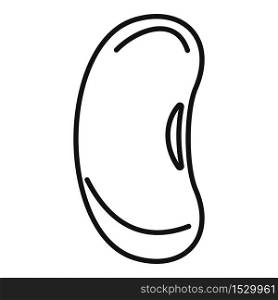Lentil kidney bean icon. Outline lentil kidney bean vector icon for web design isolated on white background. Lentil kidney bean icon, outline style
