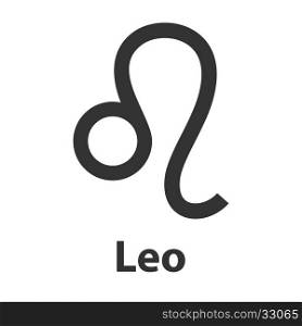 Leo, lion zodiac sign. Vector Illustration, icon