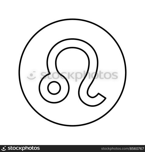 leo zodiac line icon vector. leo zodiac sign. isolated contour symbol black illustration. leo zodiac line icon vector illustration