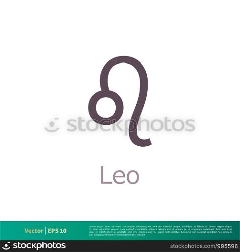 Leo - Zodiac Sign Icon Vector Logo Template Illustration Design. Vector EPS 10.