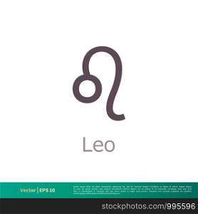 Leo - Zodiac Sign Icon Vector Logo Template Illustration Design. Vector EPS 10.