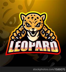 Leopard esport mascot logo design