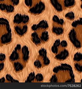 Leopard seamless pattern. Animal stylized print, fur texture.. Leopard seamless pattern.