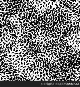 Leopard skin wallpaper. Abstract animal fur seamless pattern on white background. Modern chaotic dots backdrop. Modern . Design for fabric, textile print, wrapping paper. Vector illustration. Leopard skin wallpaper. Abstract animal fur seamless pattern on white background.