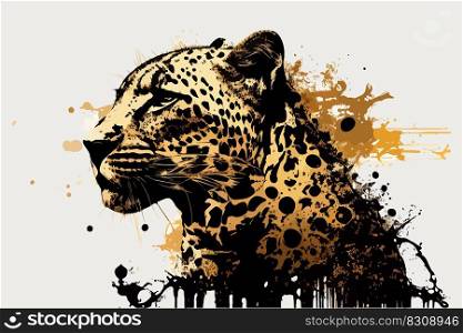 Leopard. Vector illustration design.