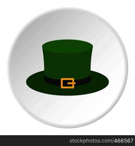 Leprechaun hat icon in flat circle isolated on white background vector illustration for web. Leprechaun hat icon circle