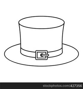 Leprechaun hat icon. Outline illustration of leprechaun hat vector icon for web. Leprechaun hat icon, outline style