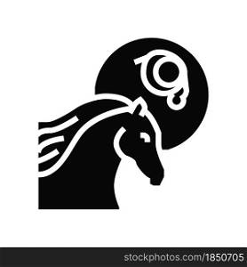 leptospirosis horse glyph icon vector. leptospirosis horse sign. isolated contour symbol black illustration. leptospirosis horse glyph icon vector illustration